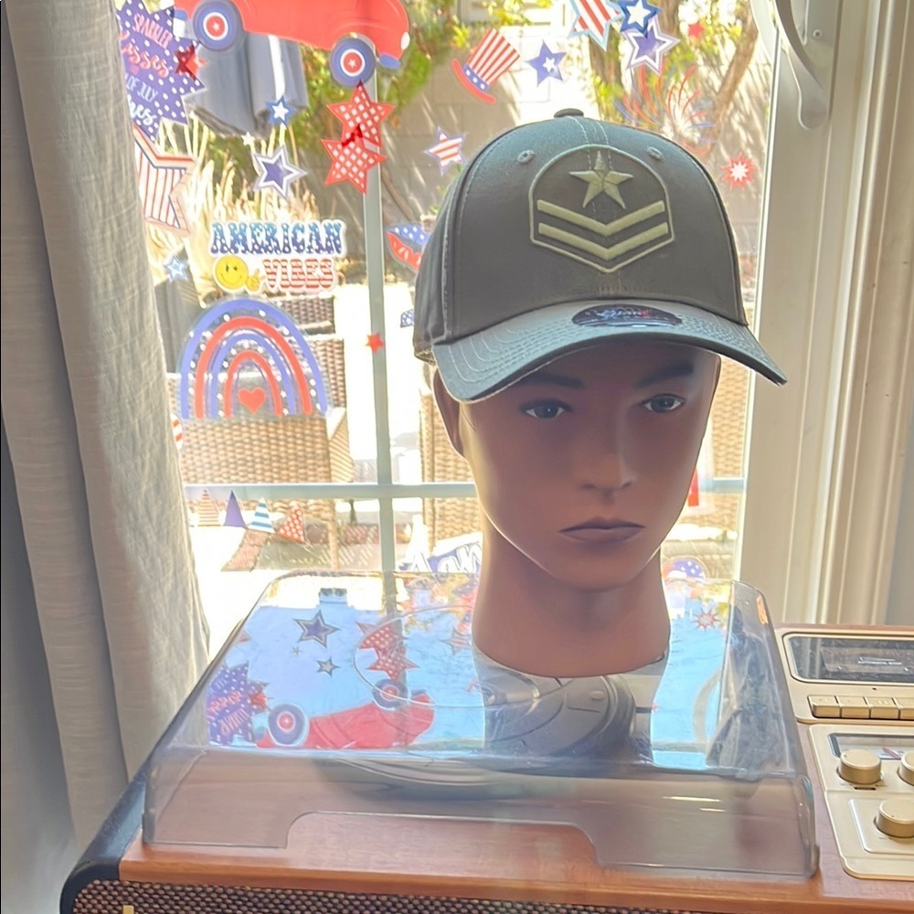 Olive Green Cap with Star Insignia